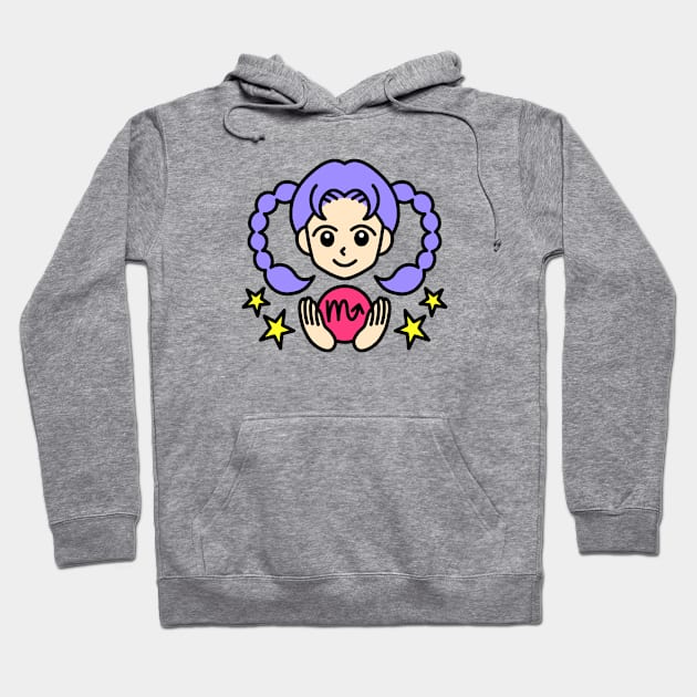 Scorpio Zodiac Sign Hoodie by Yukarina